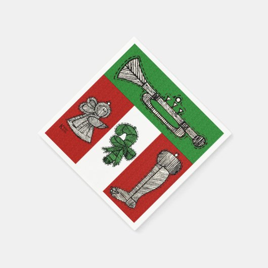 Vintage Ornamente Serviette (Ecke)