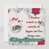 Vintage Ornamente und Poinsettia Weihnachten (Vorderseite)