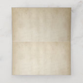 Vintage Ornamente und Rote Rose Platzkarte (Innenseite Aufgefaltet)