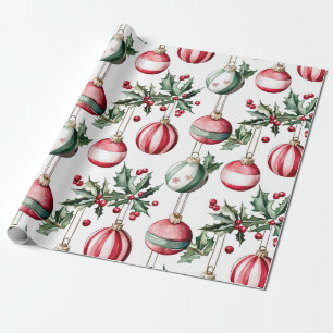 Vintage Ornamente Weihnachten Geschenkpapier