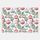 Vintage Ornamente Weihnachten Geschenkpapier Set (Vorderseite 2)
