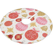 Vintage Ornamente Weihnachten Polyester Weihnachtsbaumdecke (Schrägansicht)