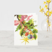 Vintage Ornamente Weihnachtskarte Karte (Gelbe Blume)