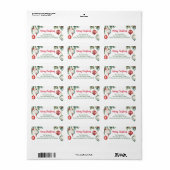 Vintage Ornamente Weihnachtsrückgabe Adressaufkleber (Vorne)