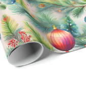 Vintage Ornamente Weihnachtsverpackung Geschenkpapier (Rolleneckpunkt)