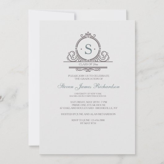 Vintage Ornamentik 6 Einladung (Vorderseite)