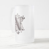 Vintage Ornamentik "N" - Tasse (Vorderseite Links)