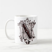 Vintage Ornamentik "N" - Tasse (Links)