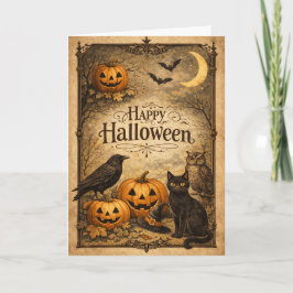 Vintage Ornate Halloween Karte