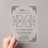 Vintage Ornate Islamic Muslim Wedding Acryleinladungen (Insitu (Handheld))