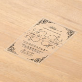 Vintage Ornate Islamic Muslim Wedding Acryleinladungen (Ablage )