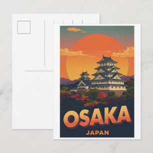 Vintage OSAKA Japan Insel Honshu Geschenke Postkarte