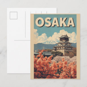 Vintage OSAKA Japan Insel Honshu Geschenke Postkarte