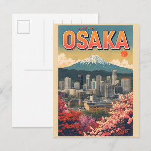 Vintage OSAKA Japan Insel Honshu Geschenke Postkarte