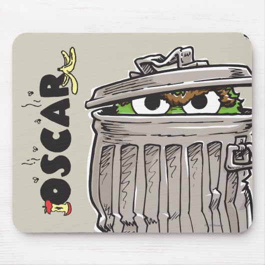 Vintage-Oscar im Müllcontainer Mousepad (Vorne)