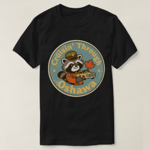 Vintage Oshawa Ontario Motor City Waschbär T-Shirt