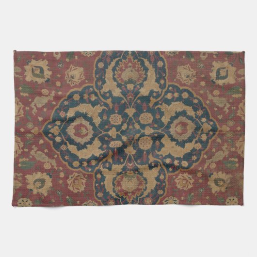 Vintage Ostasian Red Pattern Geschirrtuch (Horizontal)