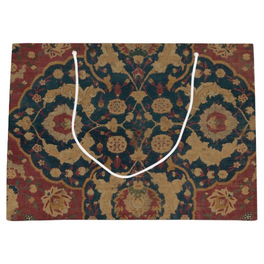 Vintage Ostasian Red Pattern Große Geschenktüte (Vorderseite)