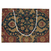 Vintage Ostasian Red Pattern Große Geschenktüte (Rückseite)