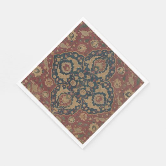 Vintage Ostasian Red Pattern Serviette (Ecke)