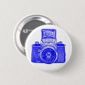 Vintage ostdeutsche Kamera - Blau Button (Vorne & Hinten)
