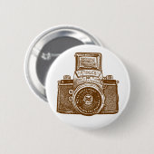 Vintage ostdeutsche Kamera - braun Button (Vorne & Hinten)