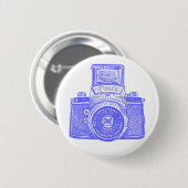 Vintage ostdeutsche Kamera - Electric Blue Button (Vorne & Hinten)