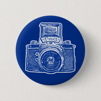 Vintage ostdeutsche Kamera II - Dunkelblau Button