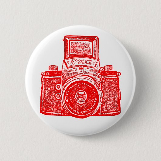 Vintage ostdeutsche Kamera - Rot Button (Vorderseite)