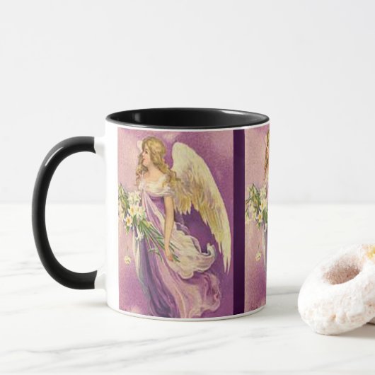 Vintage Osterangel-Tasse Tasse (Mit Donut)