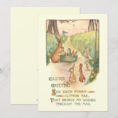 Vintage Osterbände und Rhyme Feiertagskarte (Vorne/Hinten)