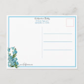 Vintage Osterbände und Vergessenmernots Postkarte (Rückseite)