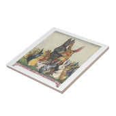 Vintage Osterbaumfamilie Fliese (Seite)