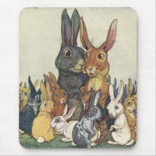 Vintage Osterbaumfamilie Mousepad