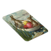 Vintage Osterbrunnen in einem Boot mit Ostereiern Magnet (Rechte Seite)