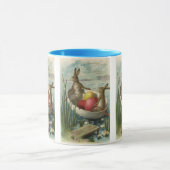 Vintage Osterbrunnen in einem Boot mit Ostereiern Tasse (Zentrum)