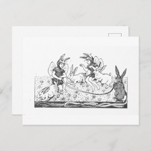 Vintage Osterbrunnenbuch-Illustration Postkarte (Vorne/Hinten)