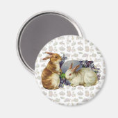Vintage OsterBunnies Magnet (Vorderseite/Rückseite)