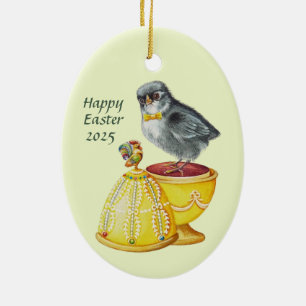 VINTAGE ~ OSTEREI 2025 ~ Mehrfarbig ~ Keramik Ornament