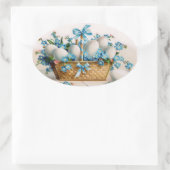 Vintage Ostereier-Aufkleber Ovaler Aufkleber (Tasche)