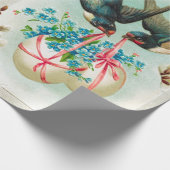 Vintage Ostereier aus Schwalben Geschenkpapier (Ecke)