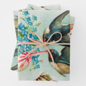 Vintage Ostereier aus Schwalben Geschenkpapier Set (Beispiel)