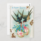 Vintage Ostereier aus Schwalben Postkarte (Vorne/Hinten)