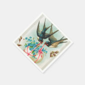 Vintage Ostereier aus Schwalben Serviette (Ecke)