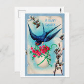 Vintage Ostereier-Blume Postkarte (Vorne/Hinten)