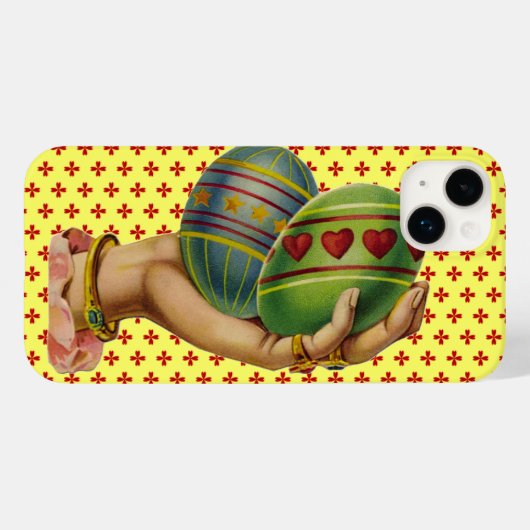 Vintage Ostereier Case-Mate iPhone Hülle (Rückseite (Horizontal))