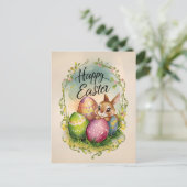 Vintage Ostereier Feiertagspostkarte (Stehend Vorderseite)