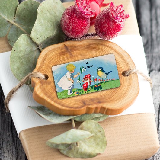 Vintage Ostereier - Geschenkmarke Adressaufkleber