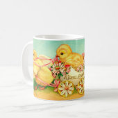 Vintage Ostereier Kichtentransporte Blume Kaffeetasse (Vorderseite Links)