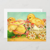 Vintage Ostereier Kichtentransporte Blume Postkarte (Vorne/Hinten)